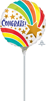 Anagram Congrats Shooting Star 9" Foil Balloon