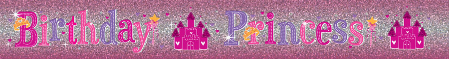 Birthday Princess Banner 2.6M 6pk