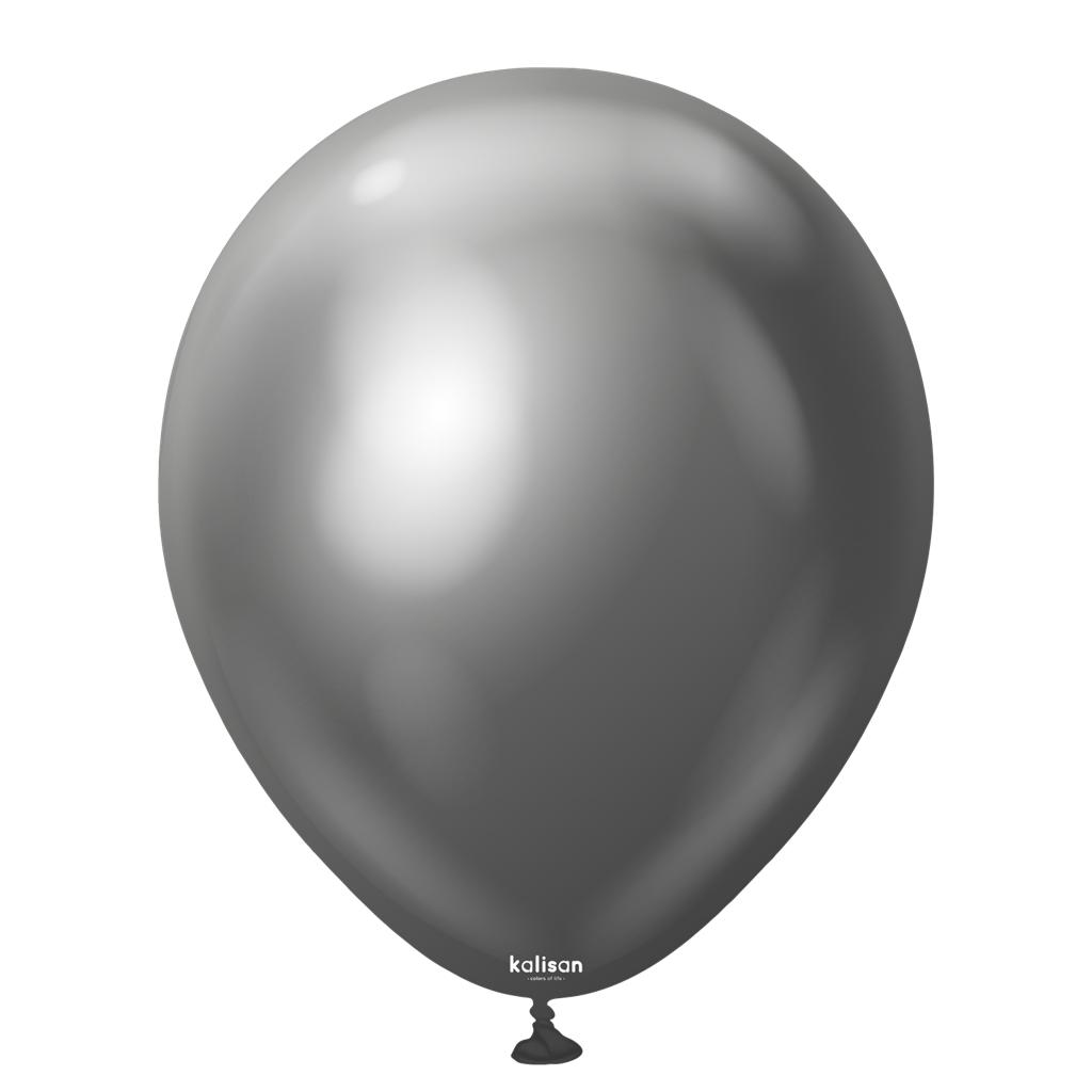 Kalisan 12-inch Space Grey latex balloons, 50-pack, decorative latex balloons for celebrations and parties.