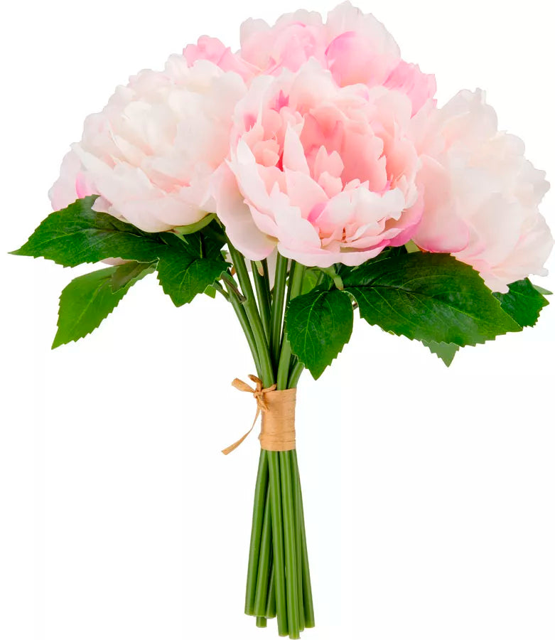 Eleganza Peony Bouquet Light Pink 36cm (10 Heads)