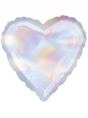 Anagram Foil Balloon Iridescent Heart 18"