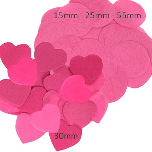 Fuchsia Tissue Confetti 55mm Round 100g