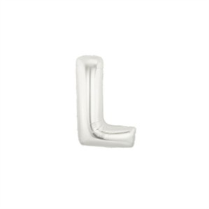 Oaktree Foil Balloon Silver 7" Letter L