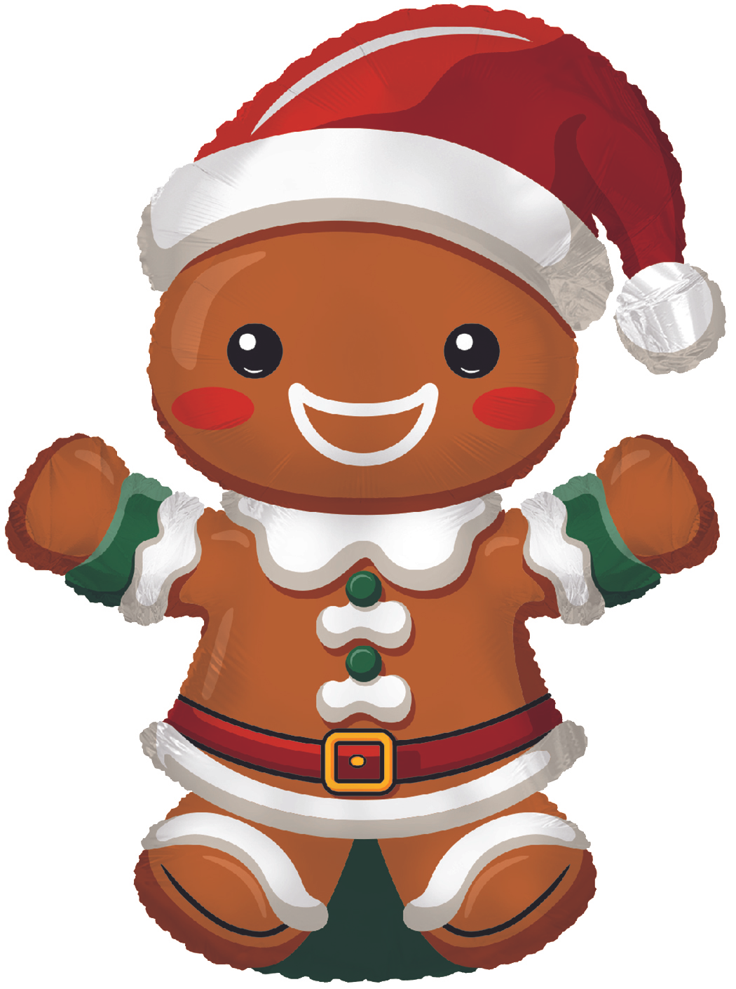 Foil Balloon 36in New Christmas Gingerbread Man
