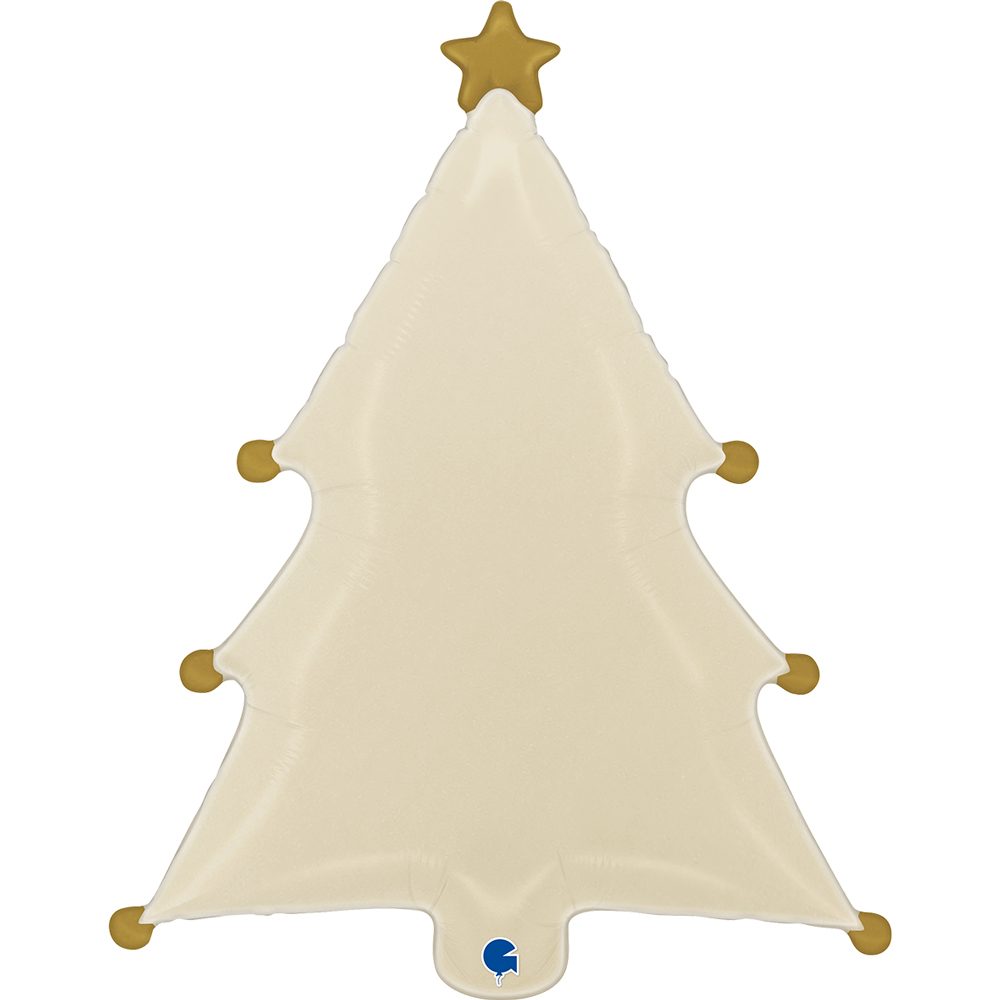 Grabo Foil Balloon Christmas Tree Cream 27"