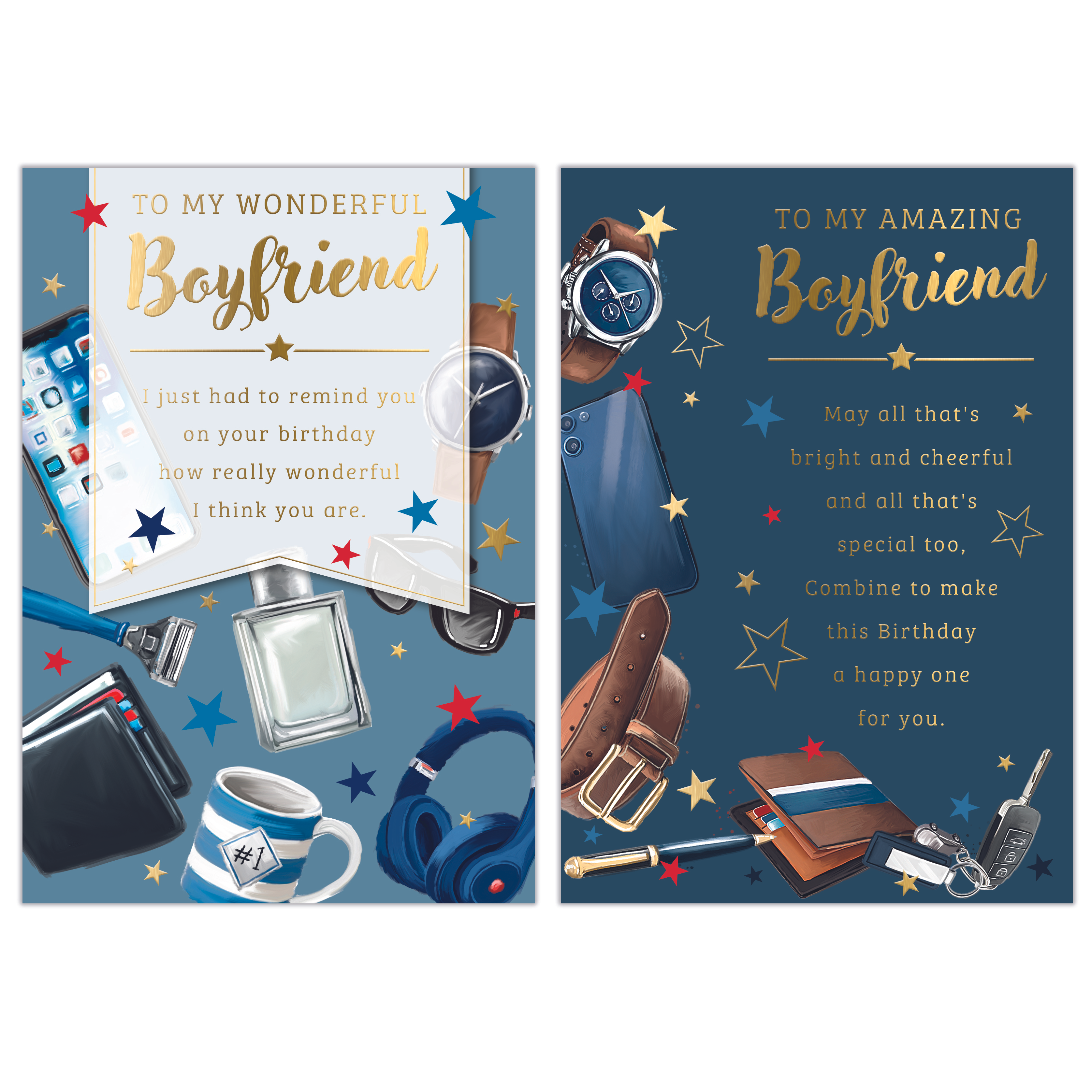 Poppyhill 12 Pack Cards C50 Birthday Boyfriend