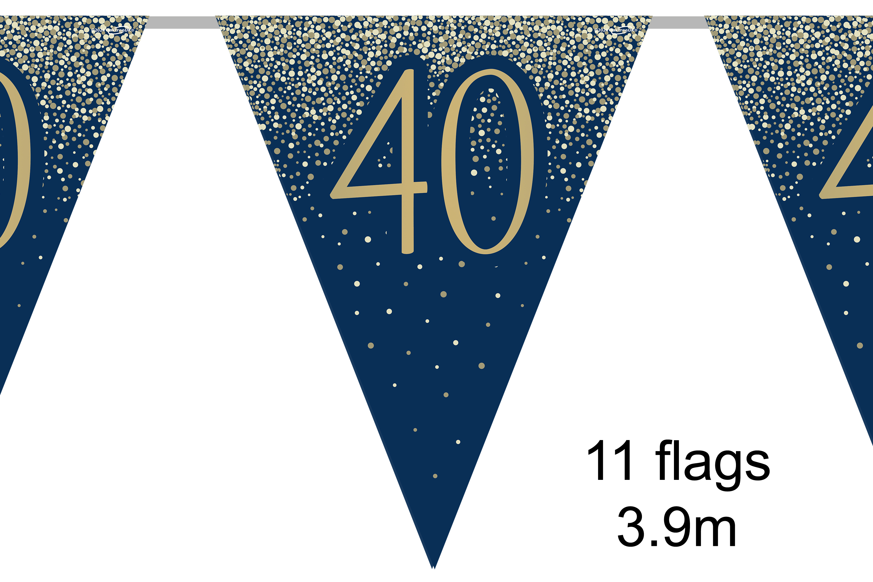 Oaktree Bunting Age 40 Gold & Navy 3.9m