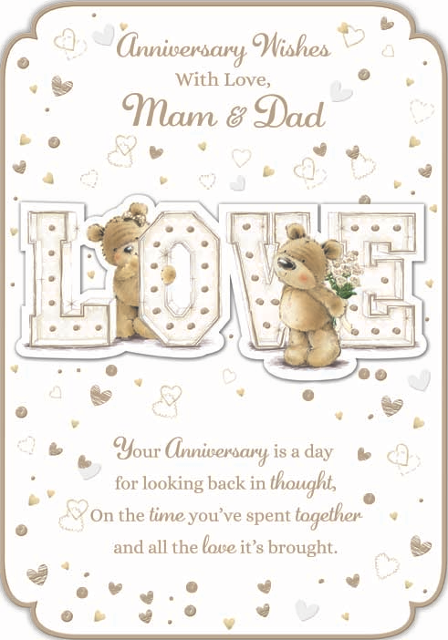 Prelude 6 Pack Cards C90 Anniversary Mam & Dad