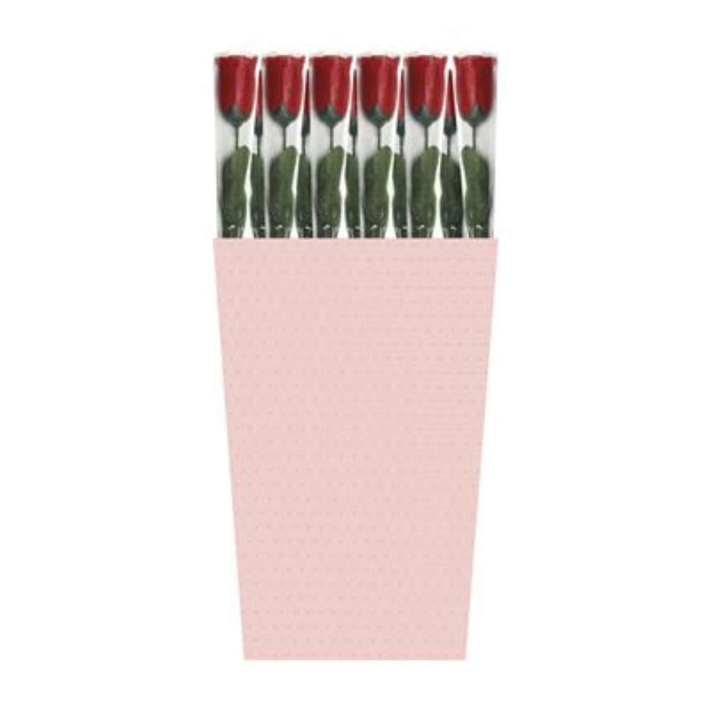 Artificial Rose In Acetate 45cm Red 24pk