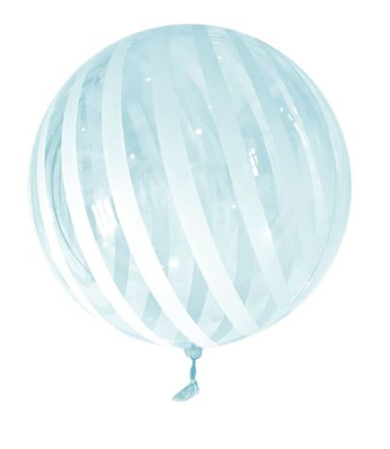 Blue Stripes 18"-22" Sphere Vortex Balloon