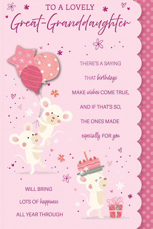 Prelude C75 Birthday Great-Granddaughter 6pk