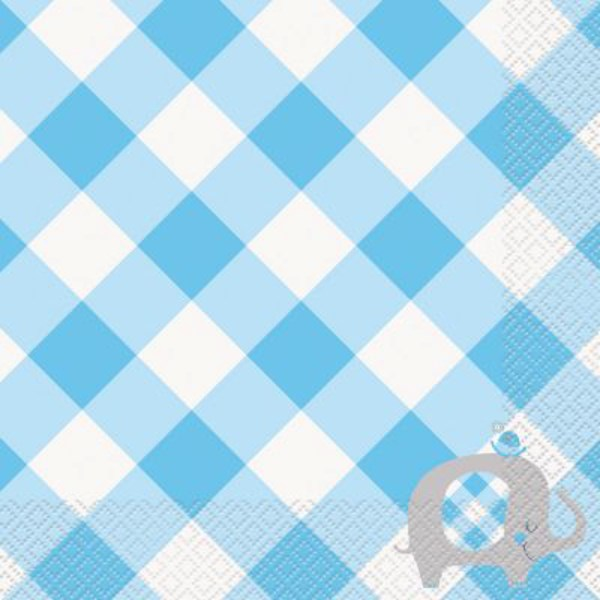 Blue Baby Elephant Luncheon Napkins 16pk