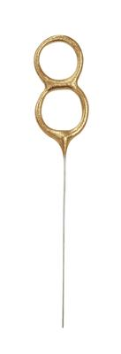 Unique Party Candle Sparkler Number 8 Gold 7