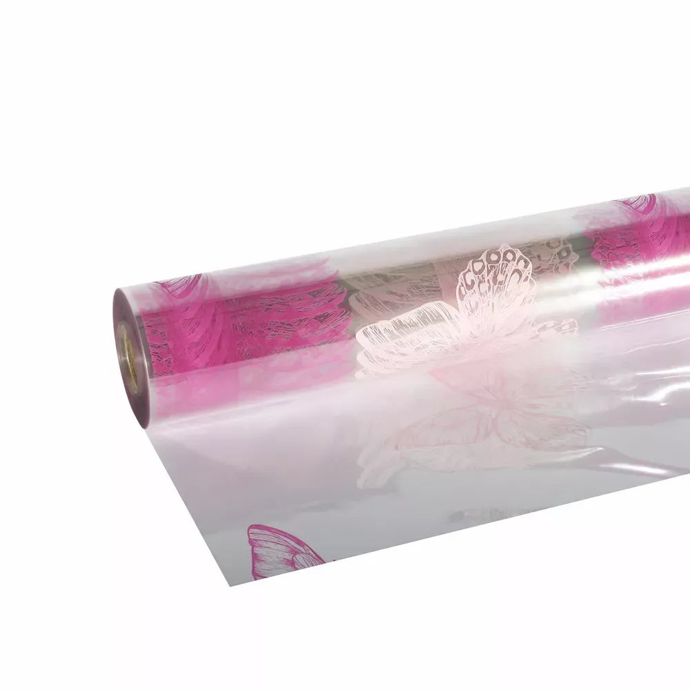 Film Roll Butterflies Pink 80cm x 100m