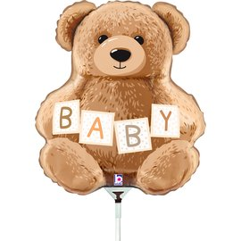 Grabo Foil Balloon Brown Baby Teddy Bear 14