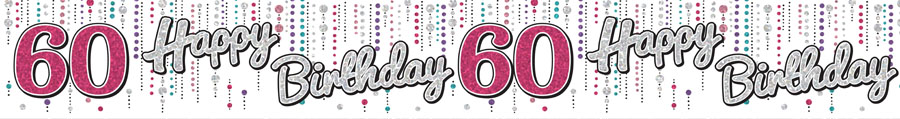 Age 60 Birthday Female Banner 2.6M 6pk