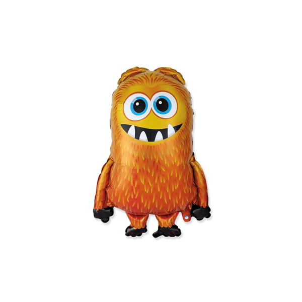 Flexmetal Foil Balloon Orange Cute Monster 14"