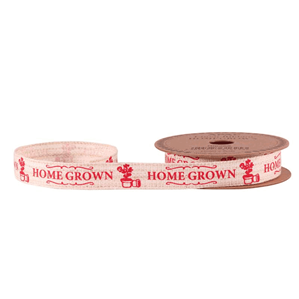 APAC Ribbon Red Linen 15mm x 5yds