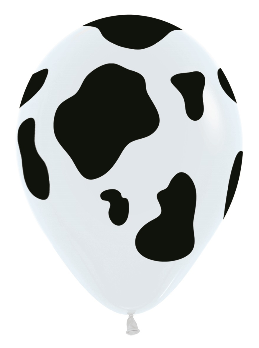 Sempertex Cow Print White 12" Latex 25pk