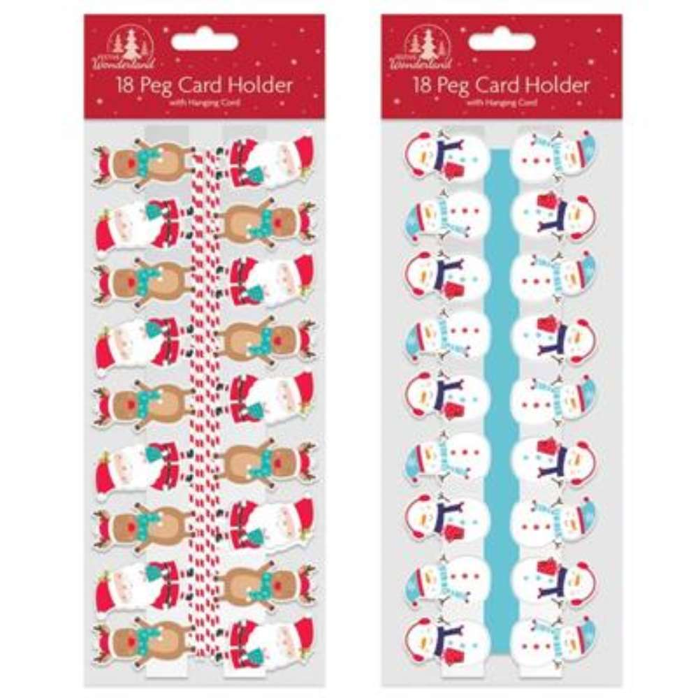 18pk Card Holders Character Christmas Assorted