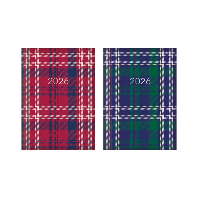 Diary Pocket WTV Tartan Paper 2027 18pk