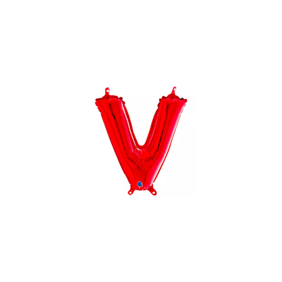 Grabo Foil Balloon Red 14" Letter V