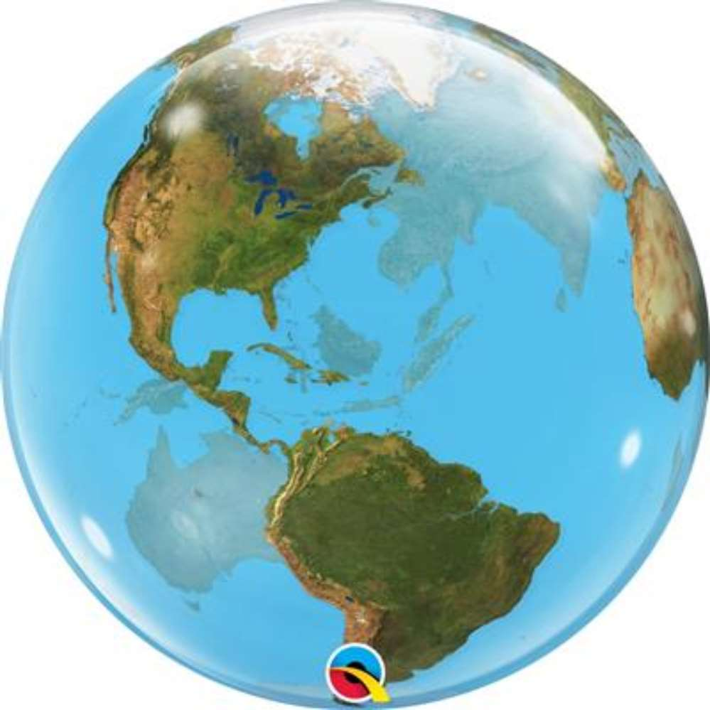 Bubble Balloon 22" Planet Earth