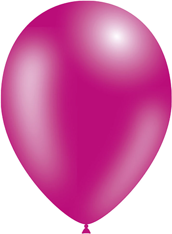 Decotex Pro 50 Pack Latex Balloons Metallic Fuchsia 11"