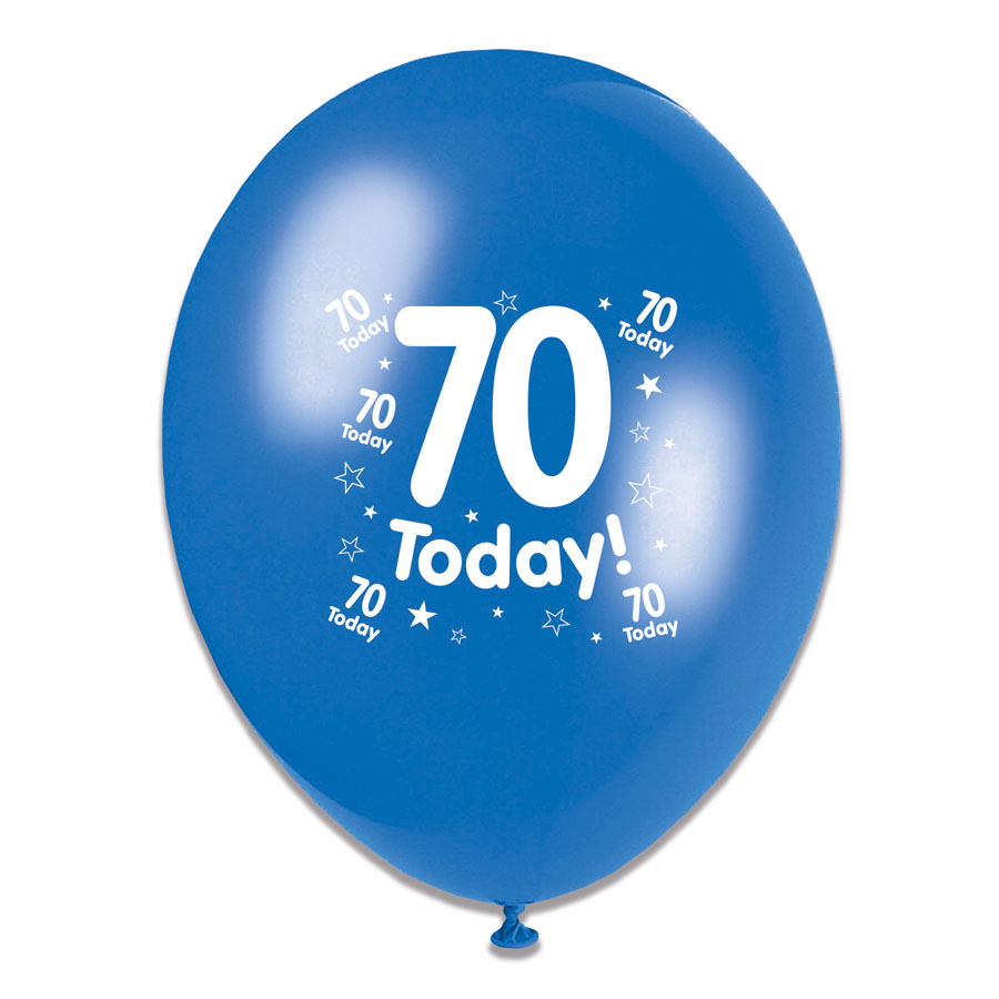 Tiger Feet Age 70 Birthday 10" Balloons 6x8pk