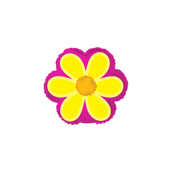 CTI Foil Balloon Daisy Yellow & Pink 9"
