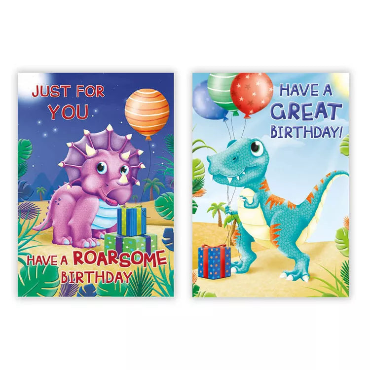 Poppyhill C50 Birthday Open 12-pack greeting cards with colorful floral designs and cheerful messages for celebrations