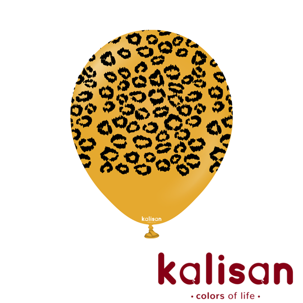 Kalisan Leopard Mustard 12" Latex 25pk