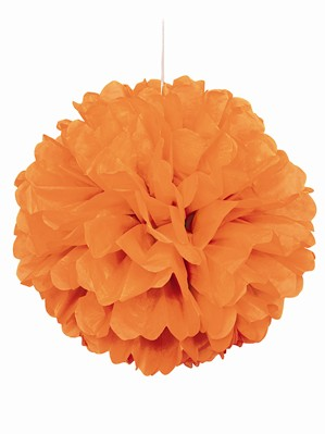 Orange Pom Pom Hanging Decoration