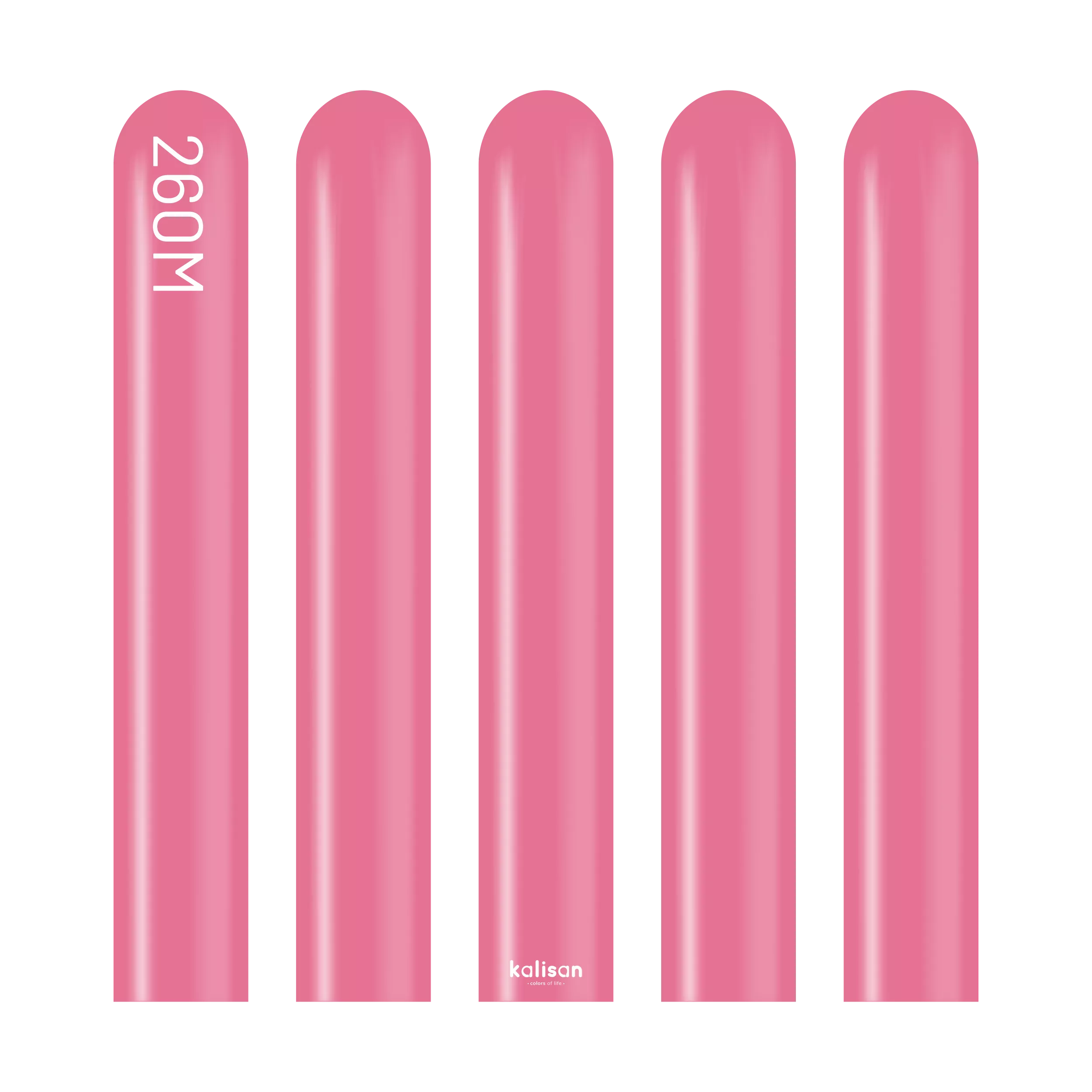 Kalisan 260 Nozzle Up Latex Queen Pink modeling latex gloves, 100-pack, showing pink gloves with nozzle tips for shaping.