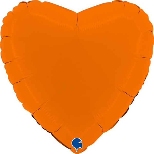 Grabo Foil Balloon Matte Orange Heart 18"