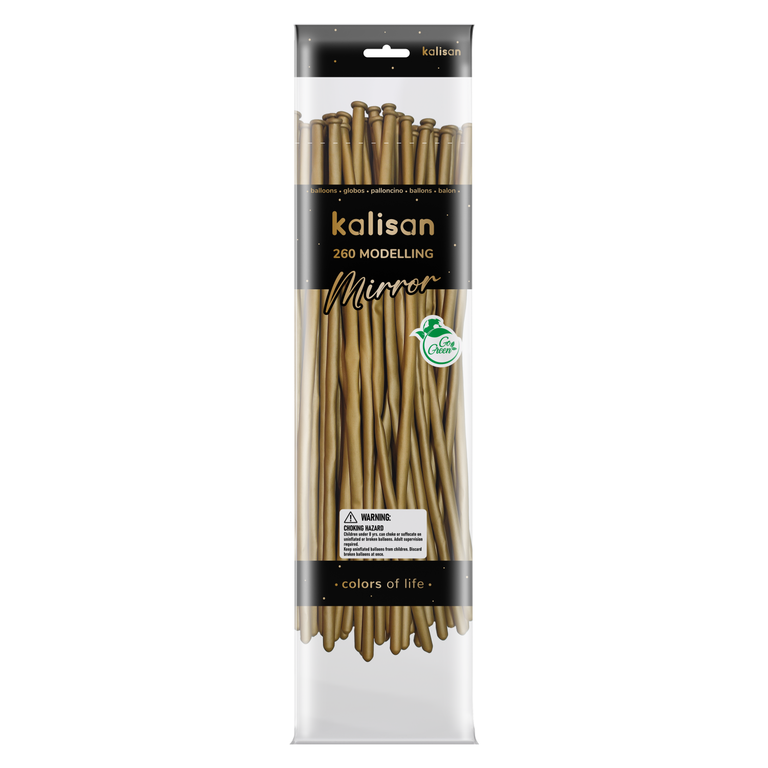 Kalisan 260 Nozzle Up Latex Mirror Gold 50pk