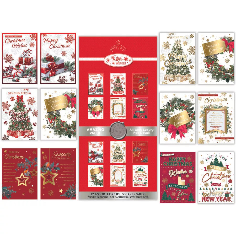 Poppyhill C50 Christmas Open 144pk (12x12pk)