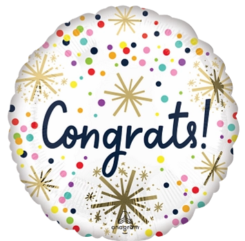 Anagram Congrats Confetti 18" Foil Balloon