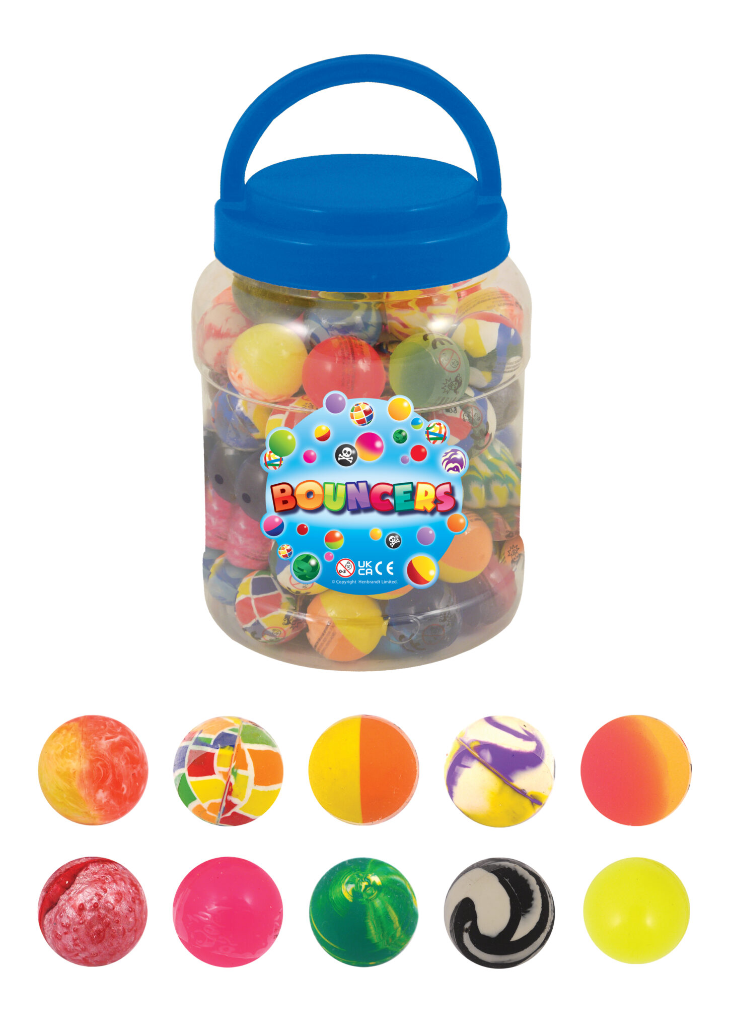 Henbrandt 72 Pack Party Favours Bouncy Balls 35mm
