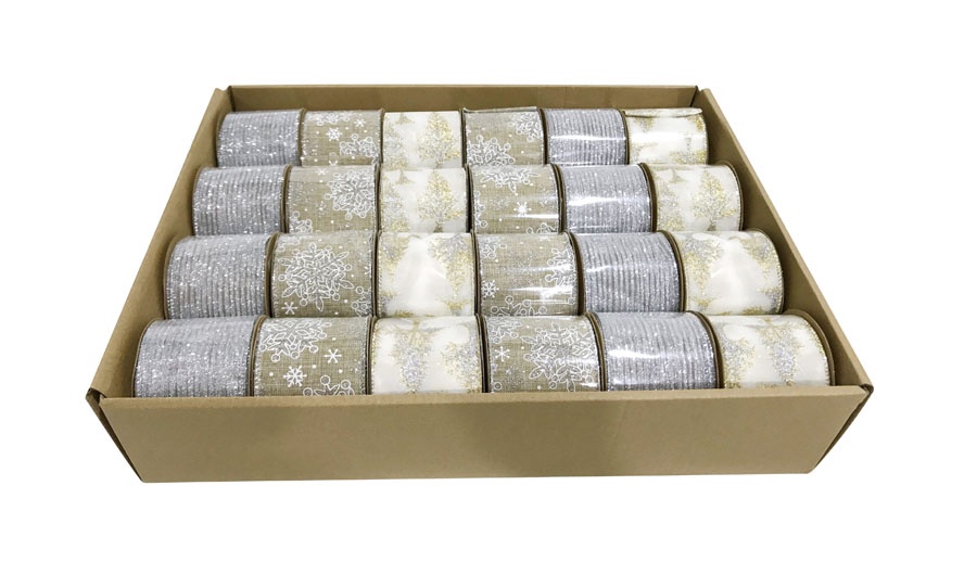 Uncle Bills Ribbon Nature Silver 63mm x 2.7m
