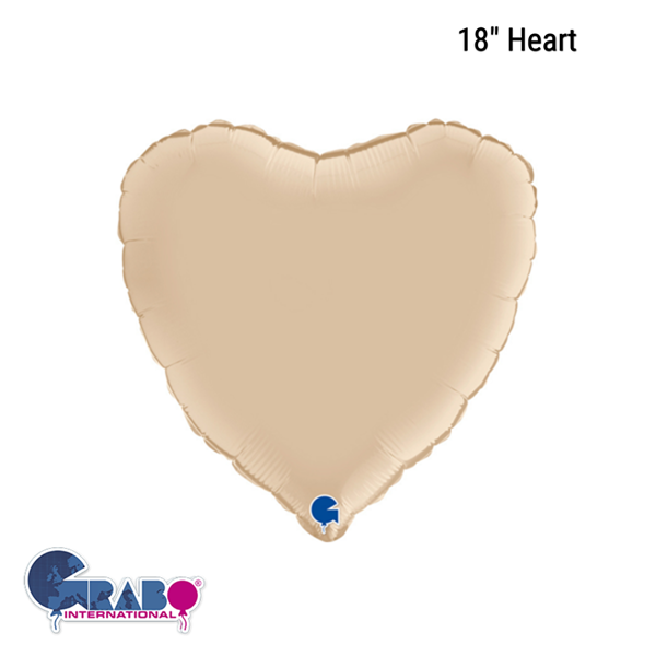 Grabo Foil Balloon Satin Cream Heart 18"
