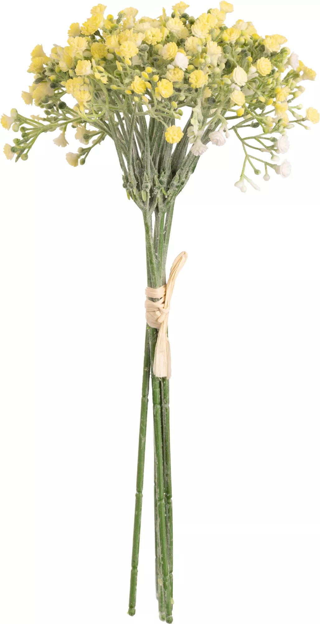 Eleganza Open Gypsophilia Bunch Pastel Yellow 31cm