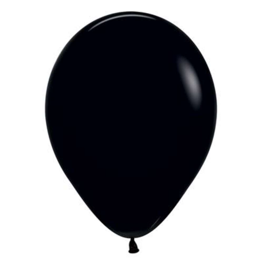 Sempertex 50 Pack Latex Balloons Fashion Black 12