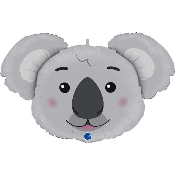 Smiling Koala Head 37" Foil Balloon