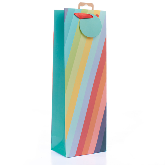 Tiger Feet Gift Bag Rainbow Stripe Bottle 6pk