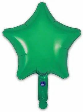 Oaktree 5 Pack Foil Balloon Green Star 9
