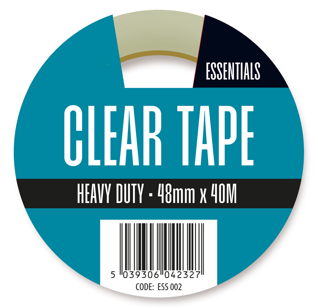 Essentials Tape Heavy Duty Clear 48mm x 40m