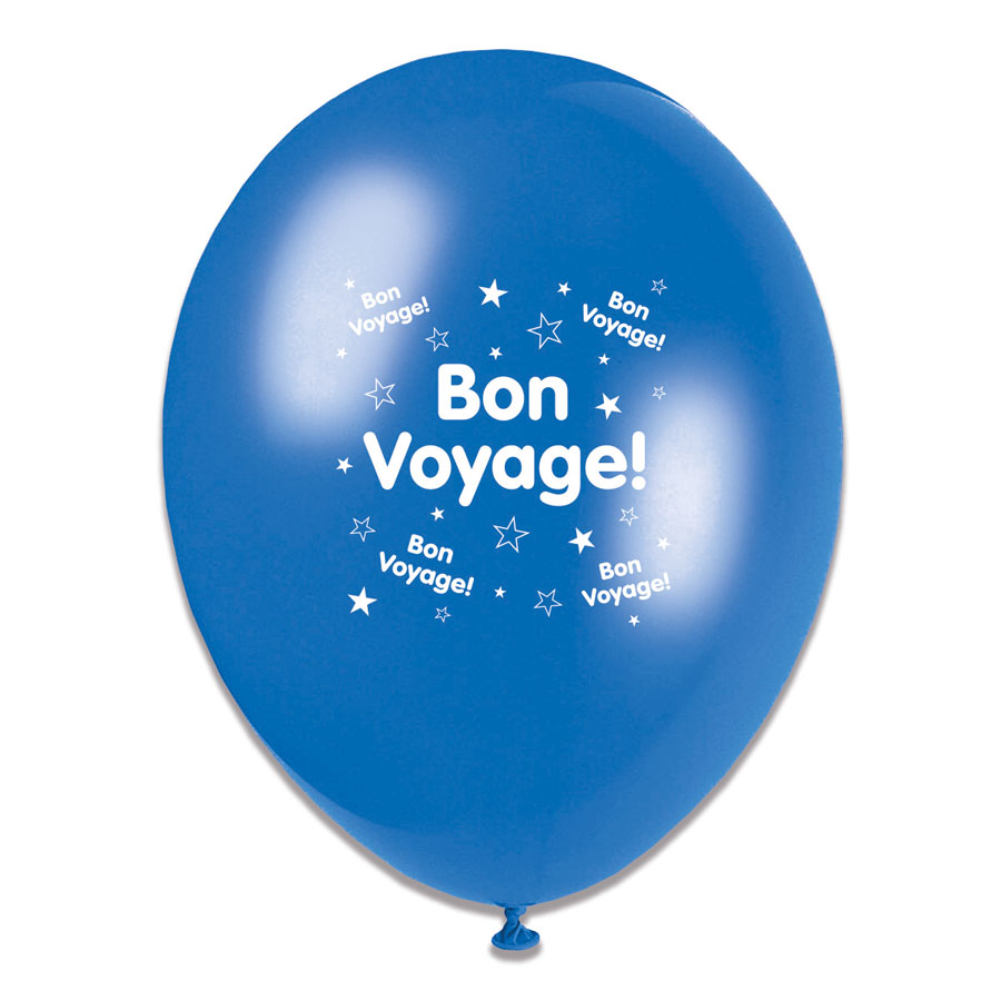 6 x 8pk Latex Balloons Bon Voyage