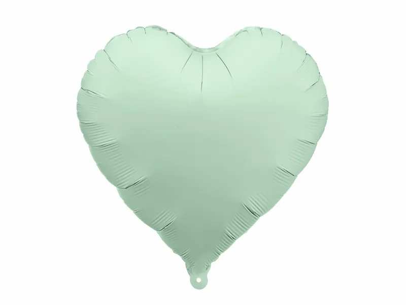 PartyDeco Foil Balloon Matte Green Heart 18