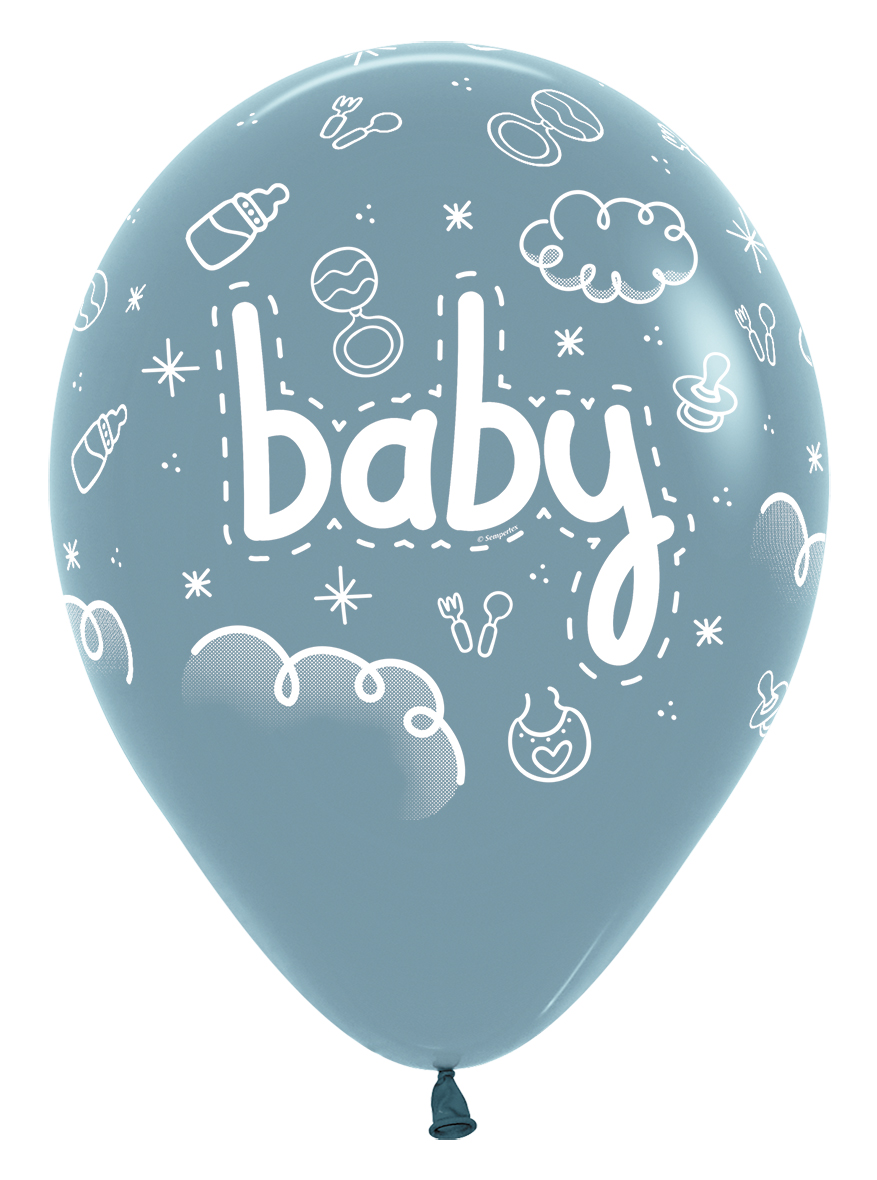 Sempertex Baby Pastel Dusk Blue 12" Latex 25pk